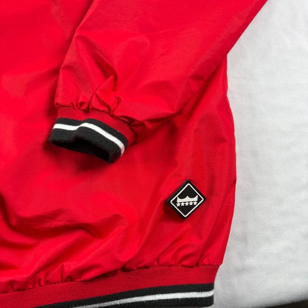 Georgia‎ Bulldogs Jacket Mens Large Red Windbreaker Pullover Embroidered NCAA